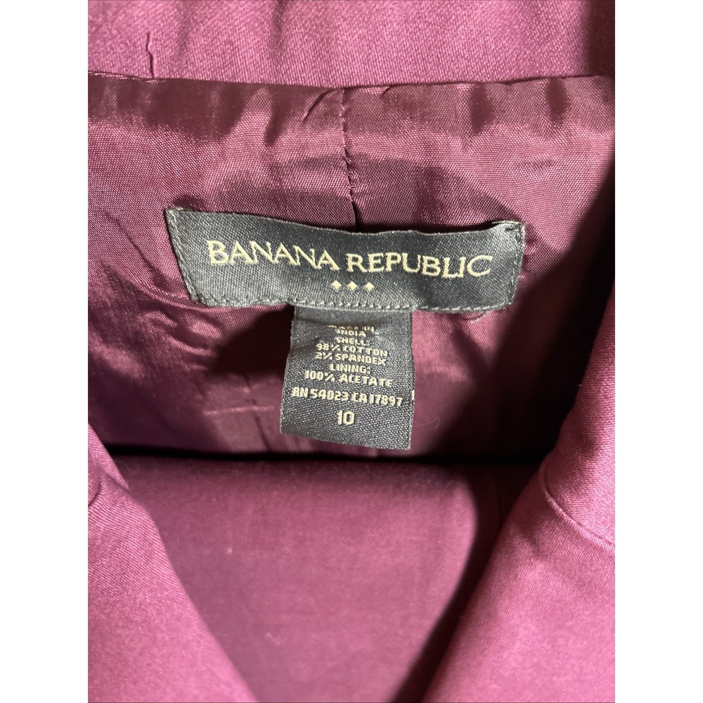 Banana Republic Size 10 Pants Suit Purple 2 Piece Button Jacket‎ Lined - Picture 3 of 12